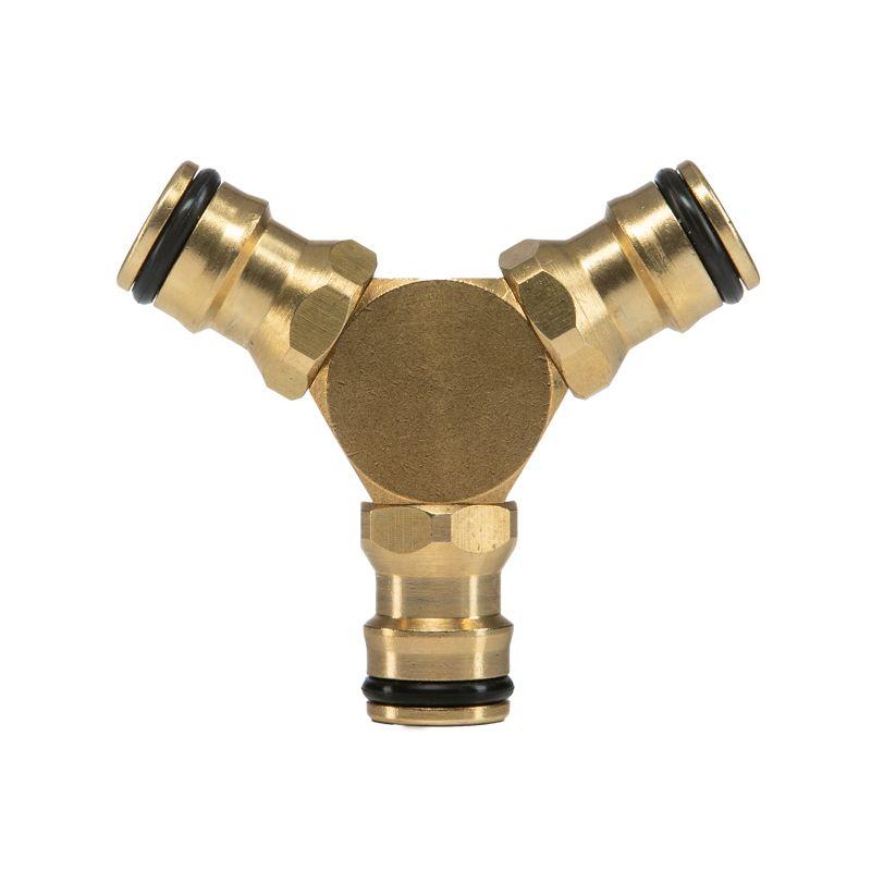 Тройник Y для быстросъемного соединения латун. Профи ЧЕТЫРЕ СЕЗОНА 62-0281-3-F