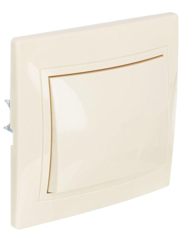 Выключатель 1-кл. СП Кварта 10А IP20 ВС10-1-0-ККм крем. GENERICA EVK10-K33-10-DM