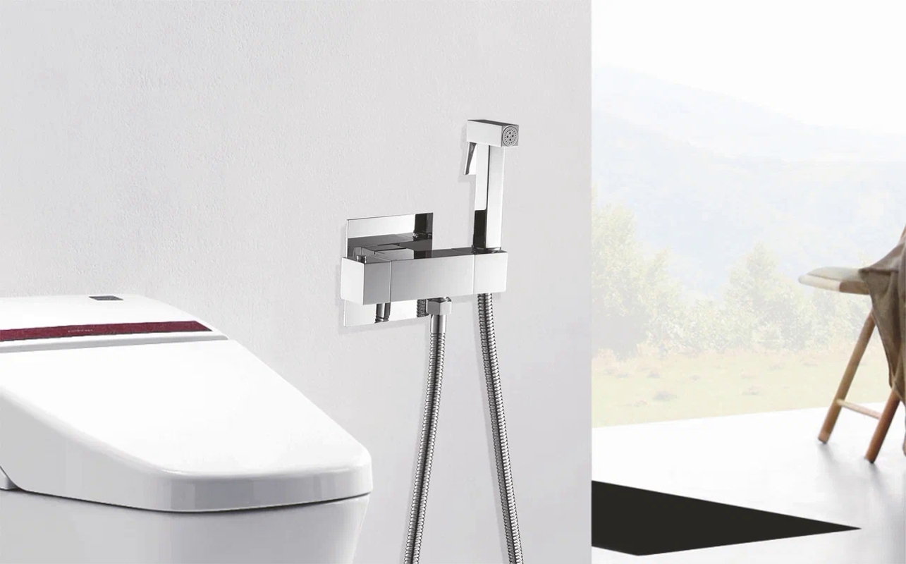 Гигиенический душ с термостатом Rose R965, хром