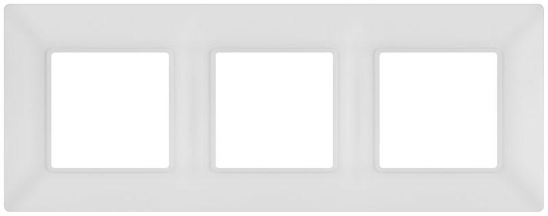 Рамка 3-м Elegance 14-5003-01М для розеток и выключателей матов. бел. Эра Б0065816