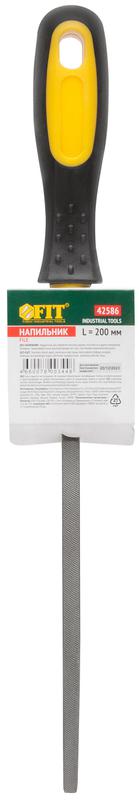 Напильник прорезиненная ручка квадратный 200мм FIT 42586