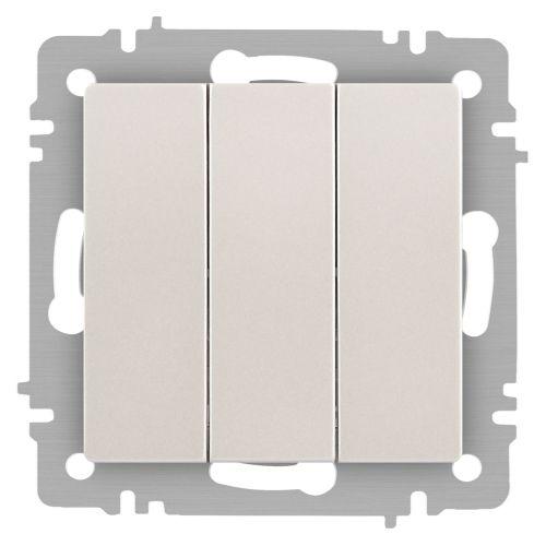 Выключатель 3-кл. СП Accent 6-106-06 10А IP20 250В AL/CU перламутр. Intro Б0063542
