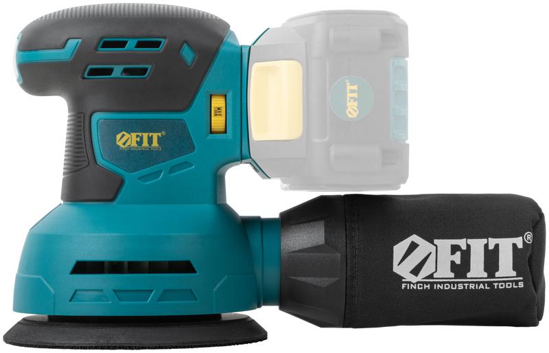 Машина шлифовальная эксцентриковая аккумуляторная 20В 6000-12000об/мин; 125мм; липучка FIT 79923