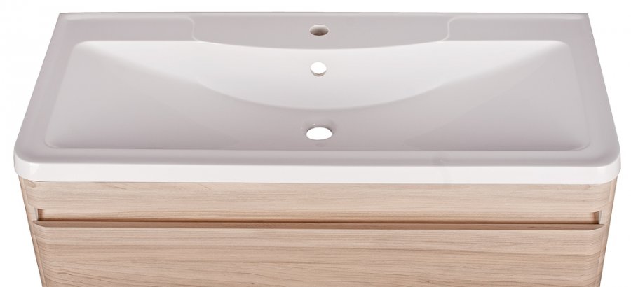 Тумба напольная "Атлантика 90", Люкс ясеь перламутр, PLUS