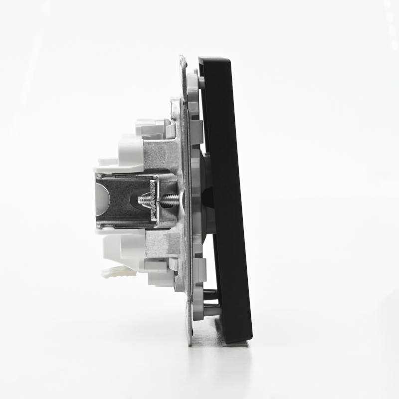 Выключатель 1-кл. ArtGallery 10AX с подсветкой быстрозажим. клем. механизм карбон SE GAL001013S