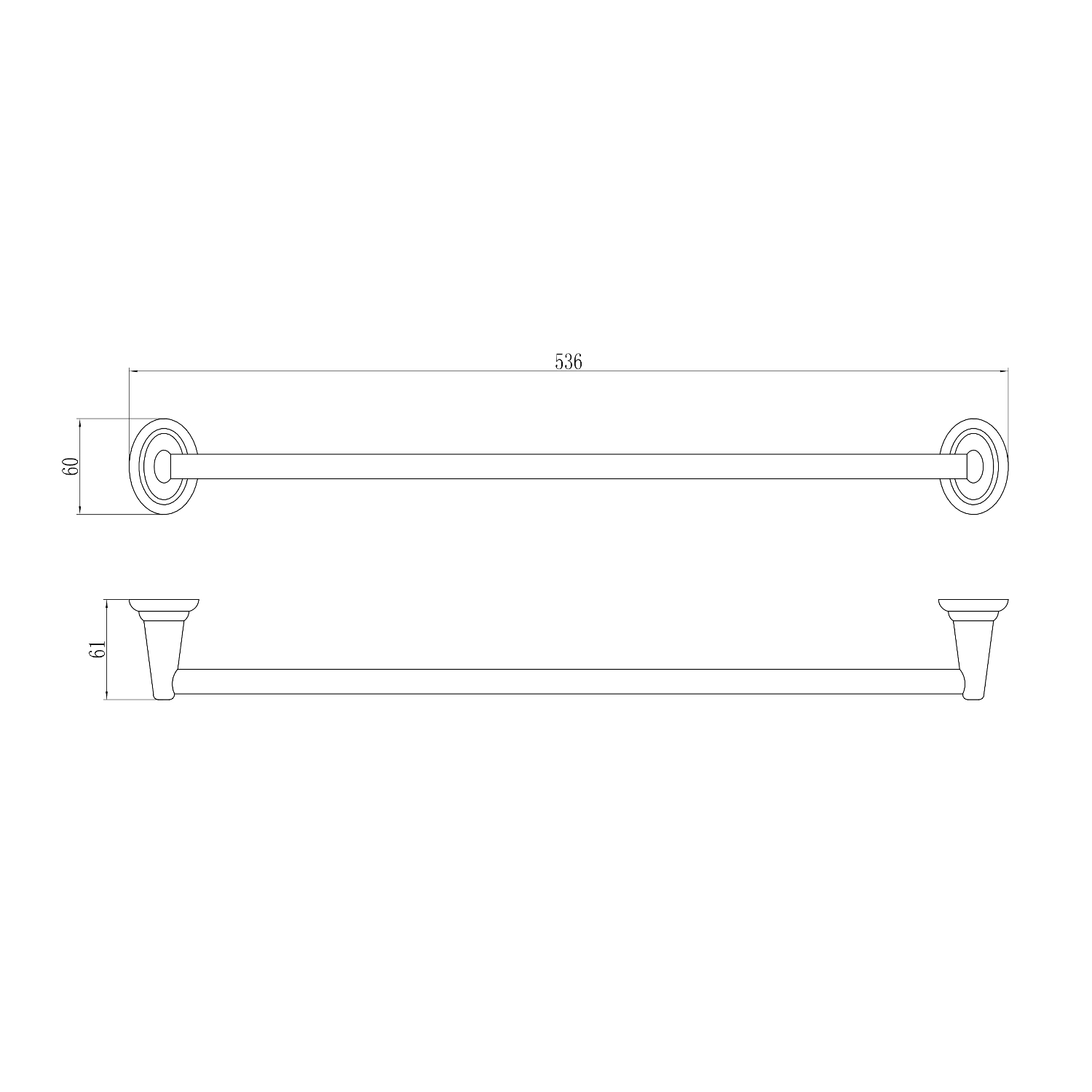 Полотенцедержатель Savol S-003124, хром