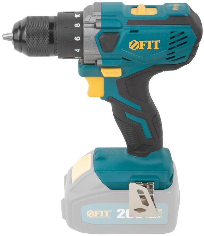 Дрель-шуруповерт аккумуляторная 20В 1400об/мин 40Нм без АКБ FIT 79905
