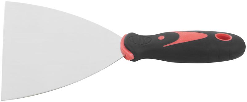 Шпатель 6дюйм (150мм) прорезиненная ручка нерж. сталь КУРС 06708