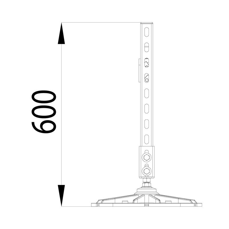 Конструкция опорная для горизонт. прямоугольн. воздуховодов и метал. лотков кабеленесущих систем TECHNORAPTOR FOOT 1000х500 HD КМ TR0285