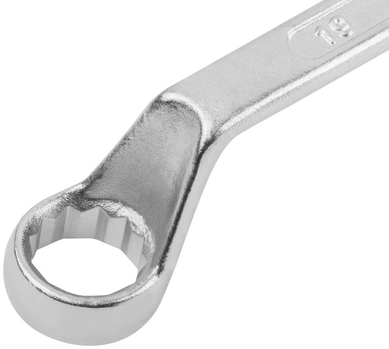 Ключ накидной "Хард" хромированное покрытие 19х22мм FIT 63619