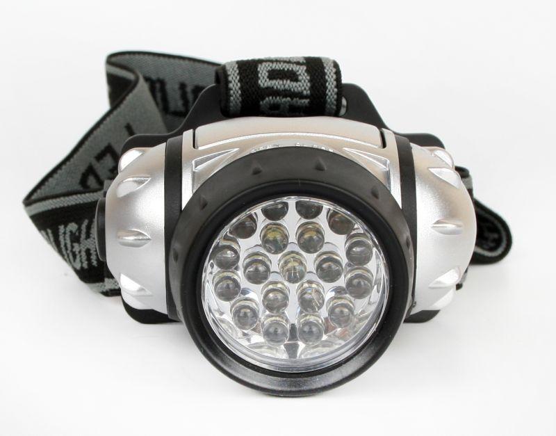 Фонарь налобный LED 5353 19LED 4 режима 3хR03 металлик Ultraflash 10262