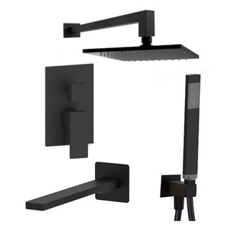 Смеситель встраиваемый для душа на 3 выхода Paffoni ELLE EL019NO/M встраиваемый на 3 выхода Черный матовый