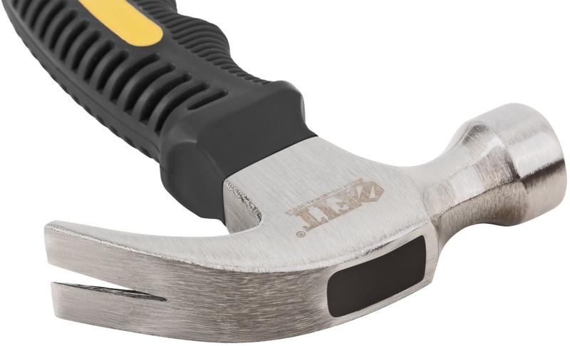 Молоток-гвоздодер укороченный 25мм 225г фибергласовая обрезиненная ручка FIT 44770