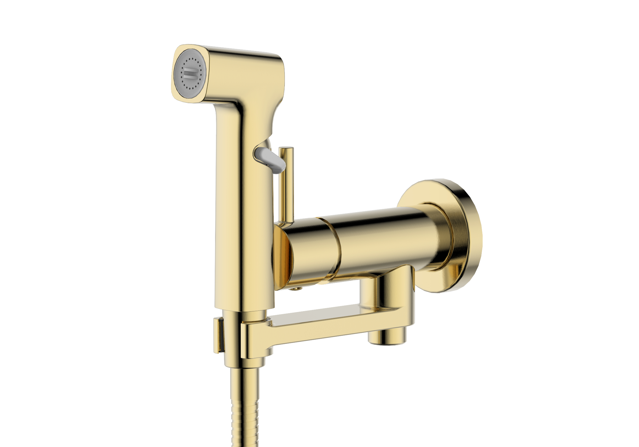Комплект для гигиенического душа Aquatek НИКА встроенный (смеситель + гигиеническая лейка + шланг) AQ1819BG    золото шлифованное