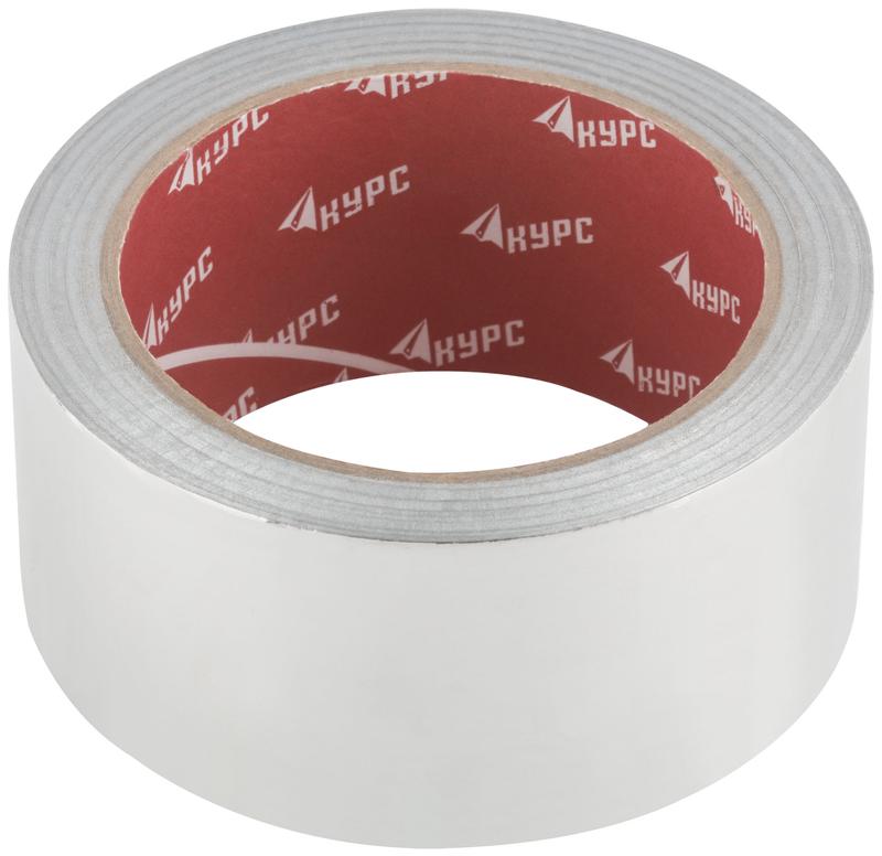 Лента алюминиевая клейкая 48ммх25м КУРС 11668
