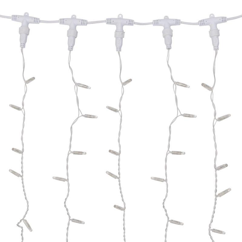 Гирлянда светодиодная "Занавес" 2х9м 1200LED тепл. бел. 230В IP65 эффект мерцания провод ПВХ прозр. соединяется нужен шнур 303-500-1 Neon-Night 235-696