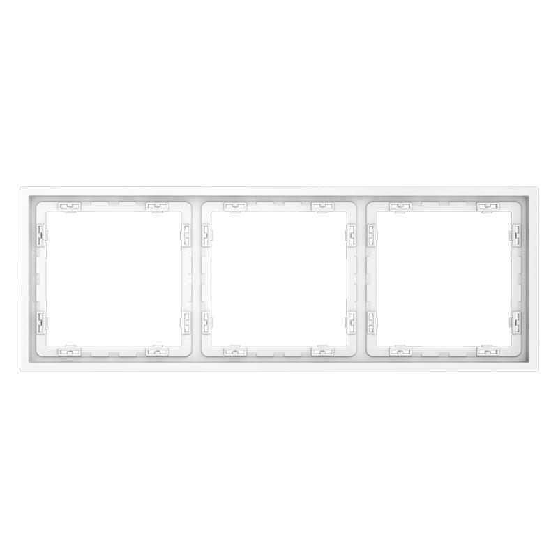 Рамка 3-м S70 пластик. бел. матов. Voltum VLS100302