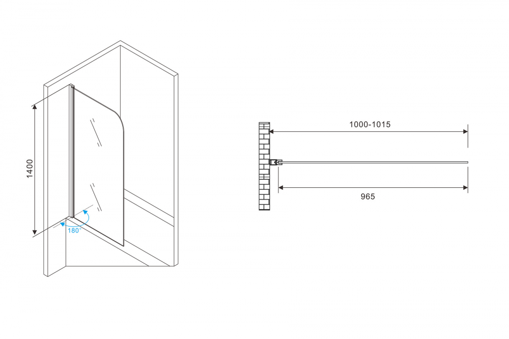 Шторка на ванну ABBER Ewiges Wasser AG52100B