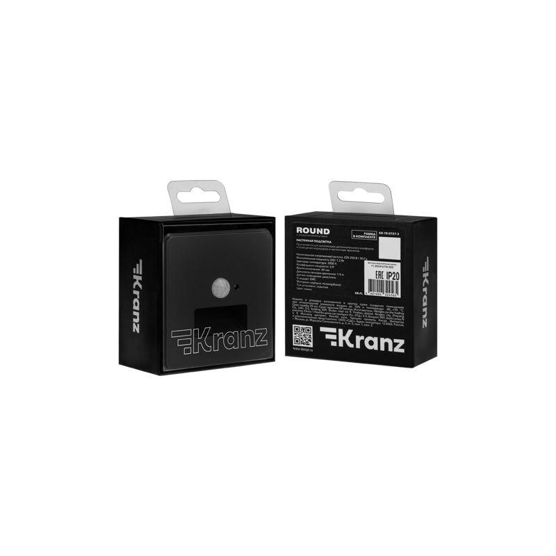 Подсветка ROUND MIELE СП настен. для ног оникс Kranz KR-78-0727-3