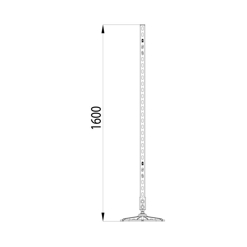 Конструкция опорная для горизонт. прямоугольн. воздуховодов и метал. лотков кабеленесущих систем TECHNORAPTOR FOOT 350х1500 HD КМ TR0293