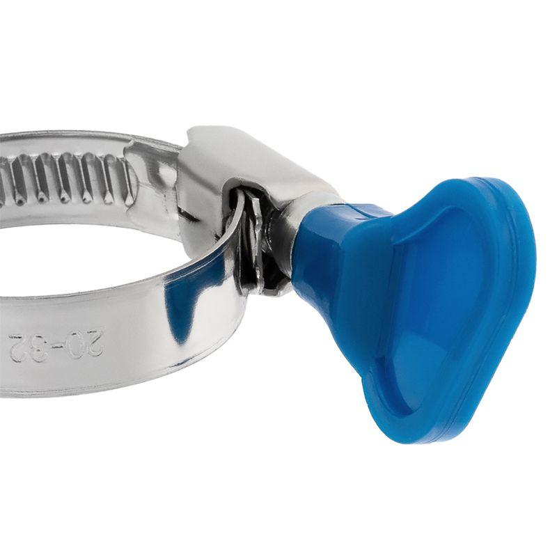 Хомут червячный 20-32/9-0.7мм с ключом нержавеющая сталь W2 (уп.50шт) Rexant 07-0720-1