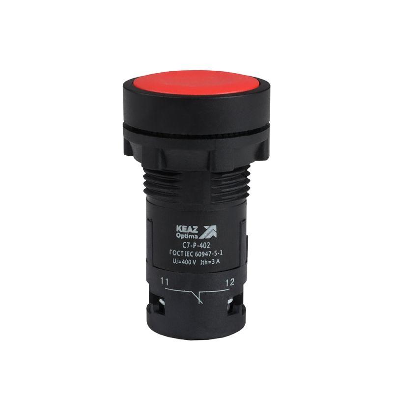 Кнопка OptiSignal Compact D22 С7-P-402 красн. 2НЗ XB7NA44 КЭАЗ 362039