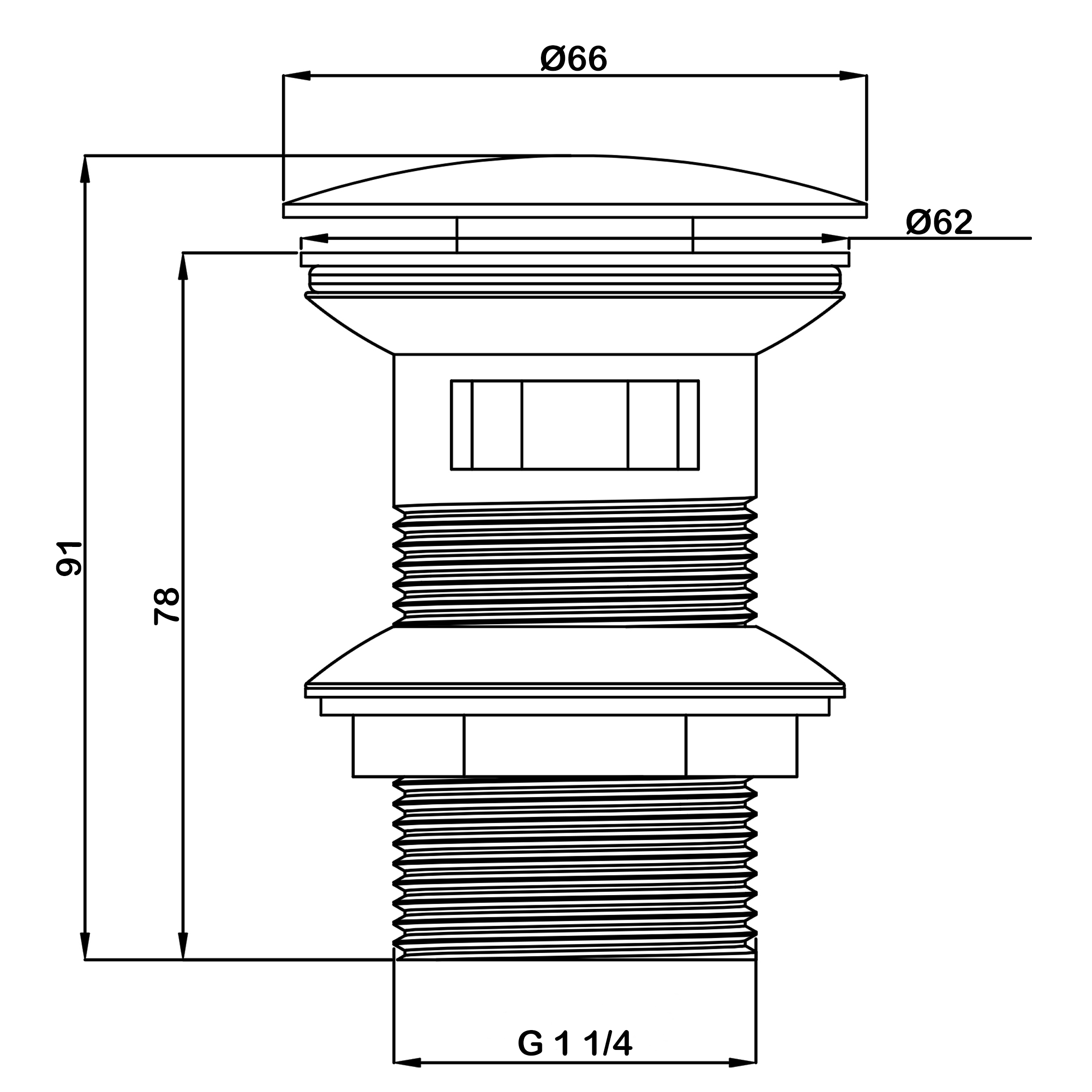 Донный клапан Swedbe Attribut 0004