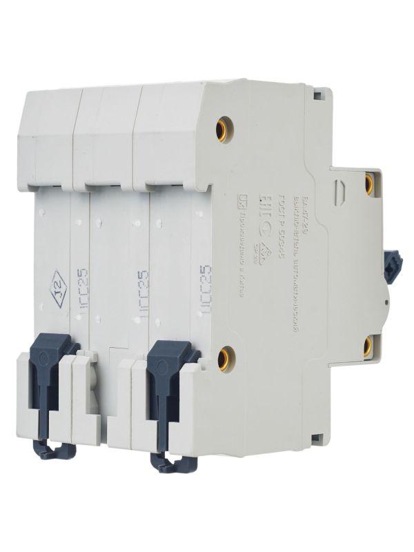 Выключатель автоматический модульный 3п C 25А 4.5кА ВА47-29 GENERICA MVA25-3-025-C