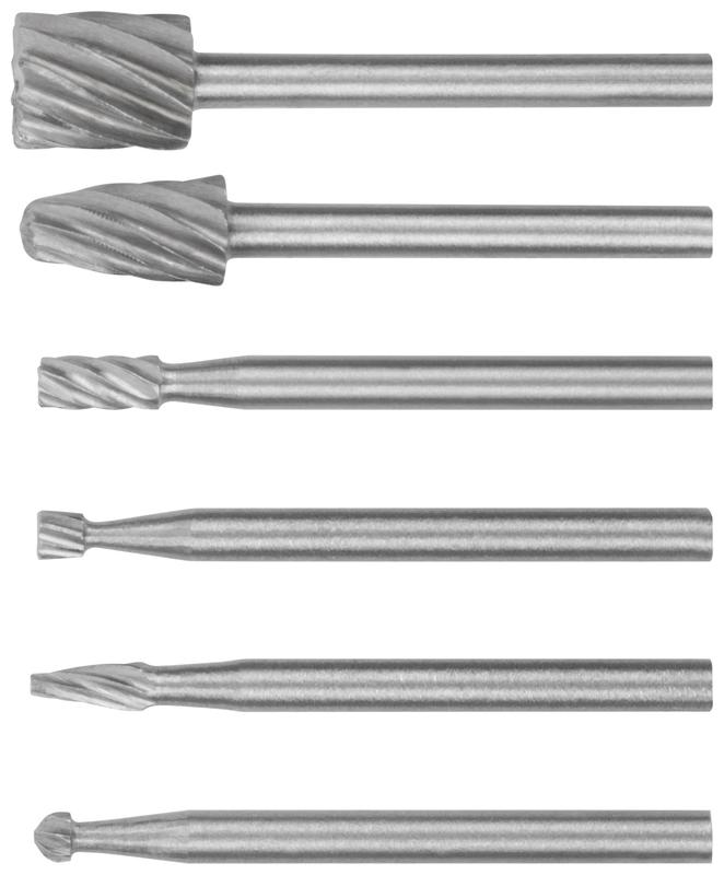 Шарошка стальная по металлу мини 6шт FIT 36477