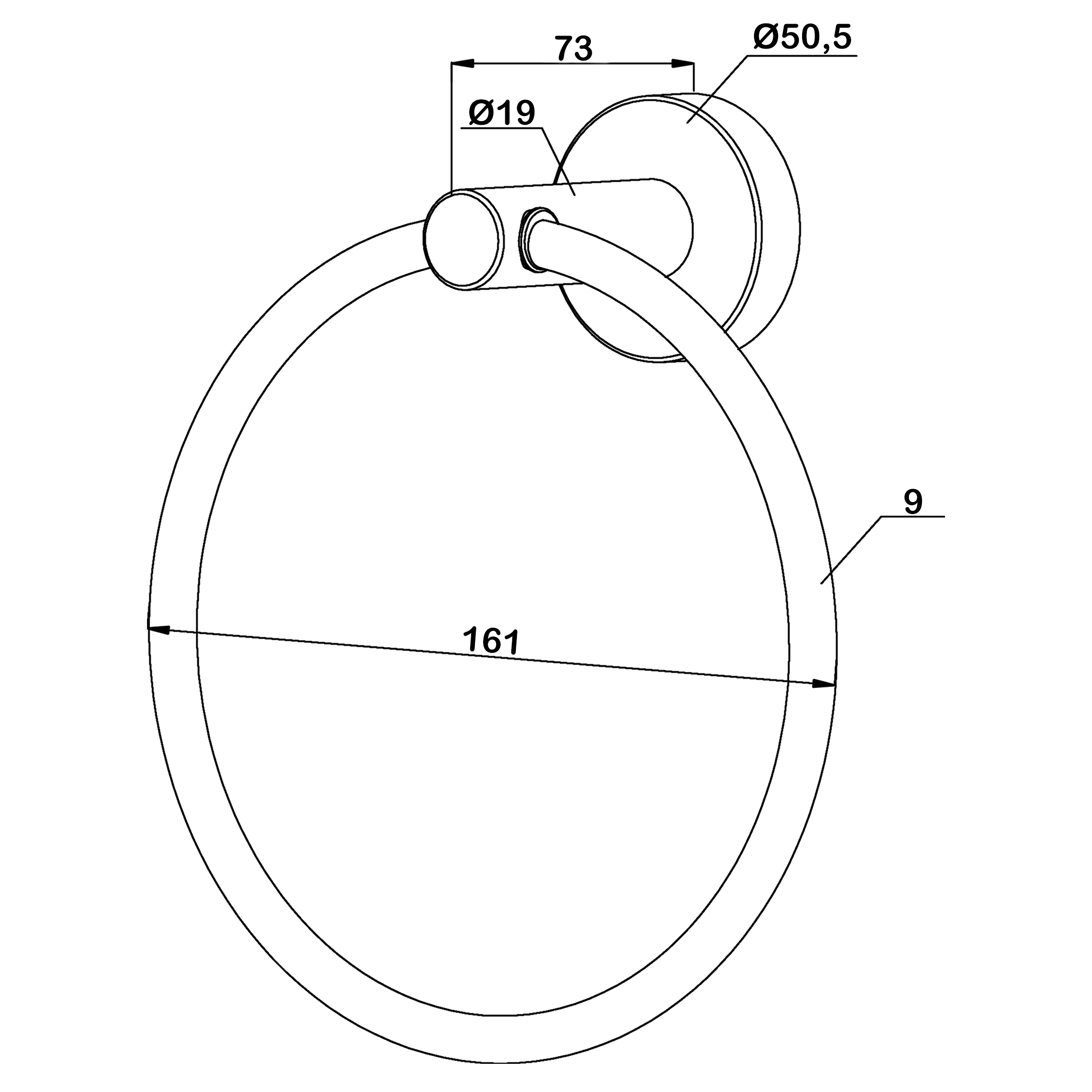Полотенцедержатель Swedbe Attribut 9803