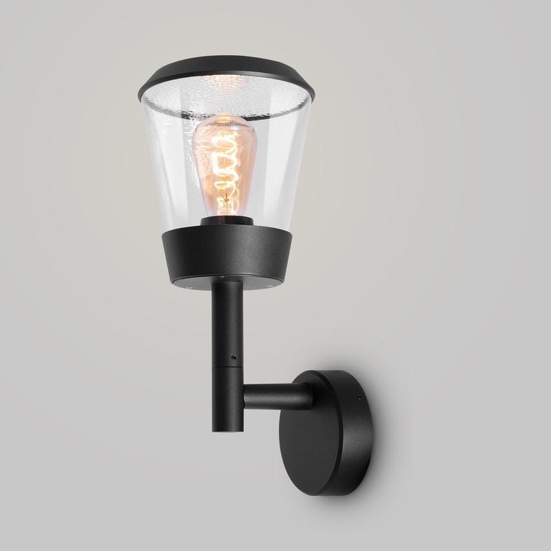 Светильник Faro 1х23Вт E27 IP54 бра настен. Maytoni O039WL-01B