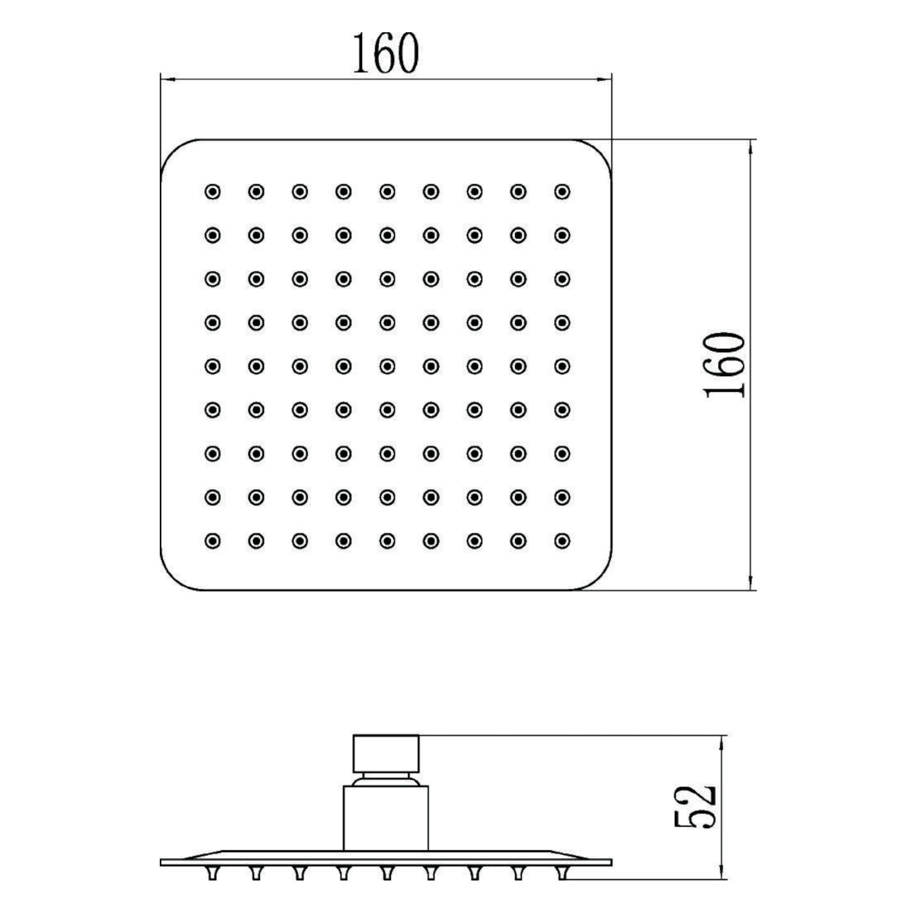 Верхний душ Savol S-00F06, хром