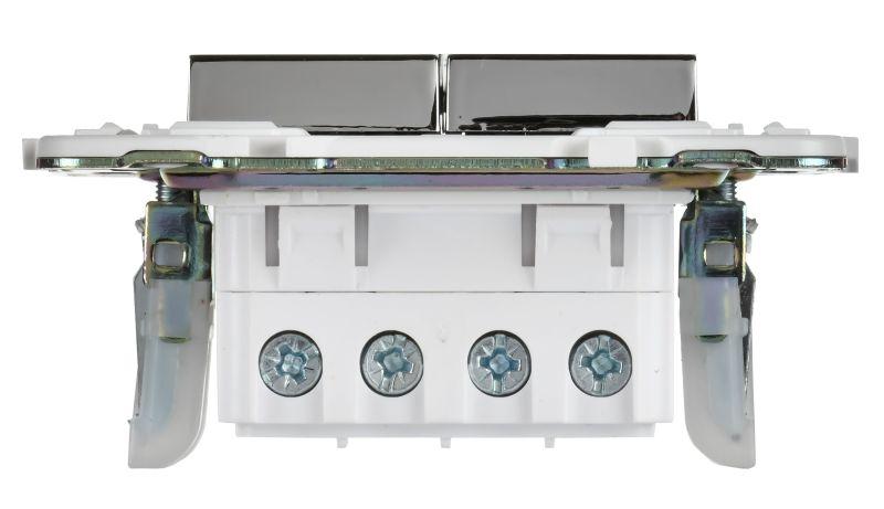 Выключатель перекрестный 2-кл. SKANDY 10А SK-V06N никель IEK SK-V23-0-10-K50