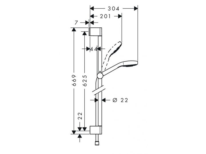 Душевой гарнитур Hansgrohe Croma Select S 26560400