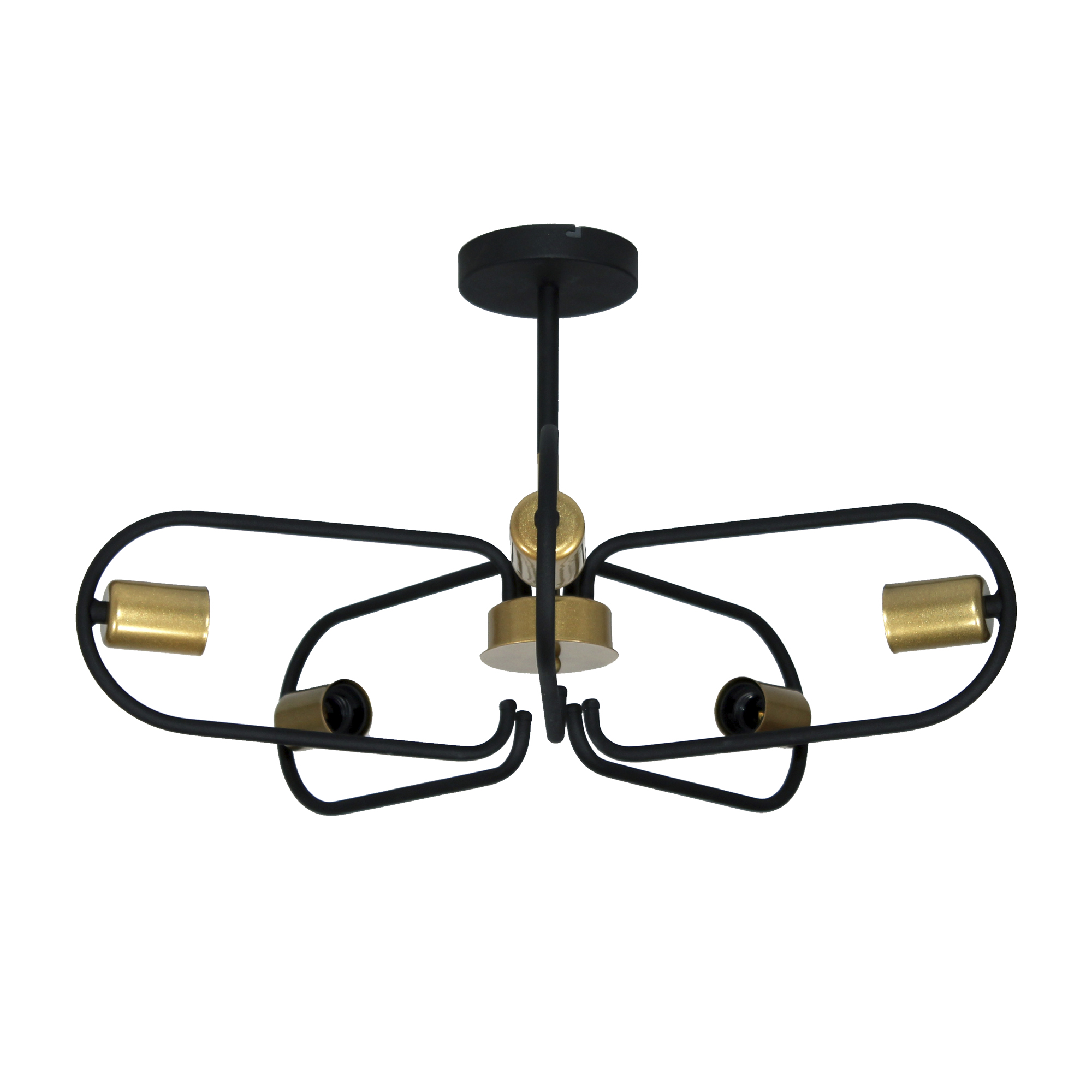 Светильник потолочный Солей 151 черн.зол. НПБ 01-5х60-166 Е27