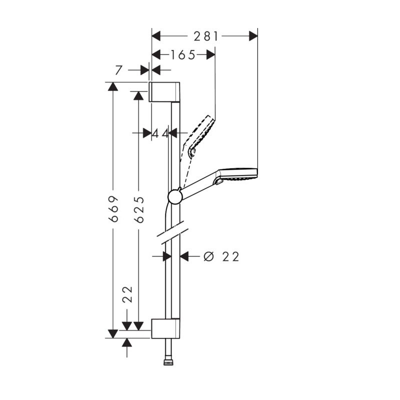 Душевой гарнитур Hansgrohe Crometta Vario Unica 26532400