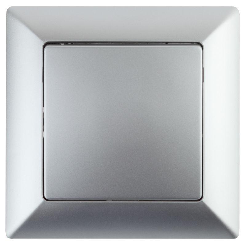 Выключатель 1-кл. СП Solo 4-101-03 10А 250В IP20 алюм. Intro Б0053544