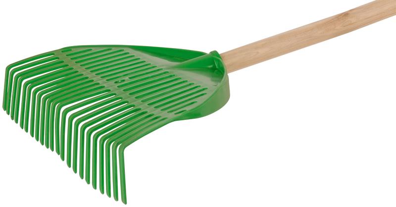 Грабли веерные "Оазис" 22 зуба 440мм с деревянным черенком пластик. 76947