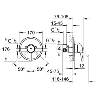 Смеситель Grohe Concetto 32213001 для душа