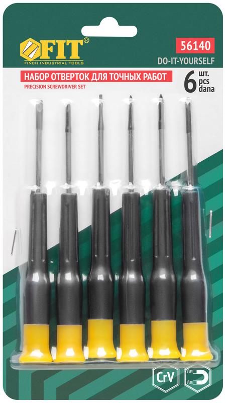 Набор отверток для точных работ 6шт PH/SL FIT 56140