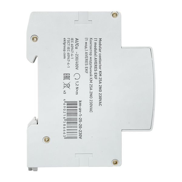Контактор модульный КМ 25А 2NО 230В AC (1 мод.) AVERES EKF km-av-1-25-20-230V