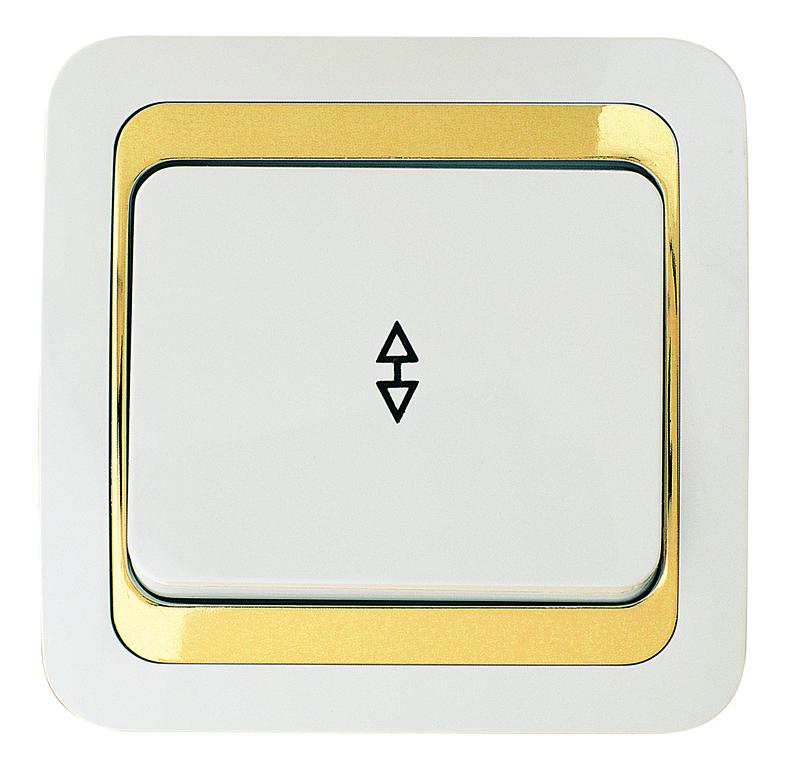 Выключатель проходной 1-кл. Mimoza с зол. вставкой Makel 12205