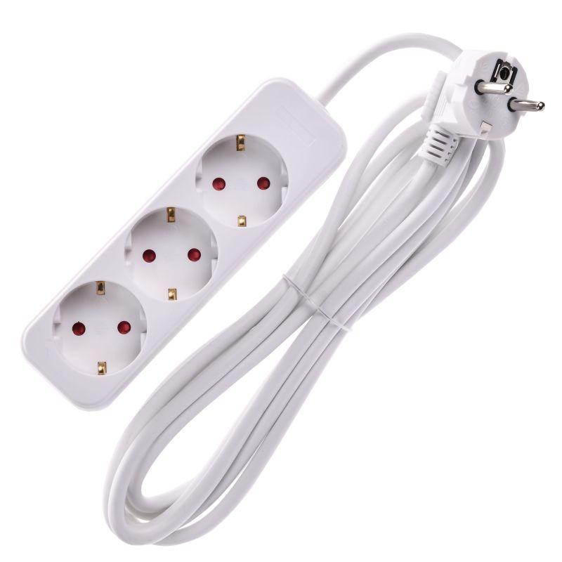 Удлинитель 3х3м 10А У03 ПВС 3х1 бел. UMA IEK UM-YP10-10-03-03-Z-K01