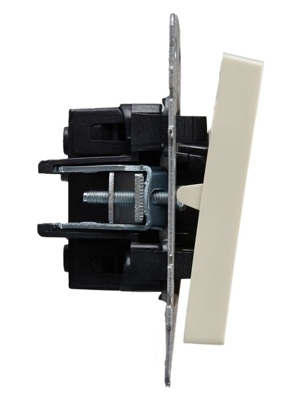 Выключатель проходной 2-кл. СП BRITE ВС10-2-6-БрКр 10А механизм беж. IEK BR-V22-0-10-K10