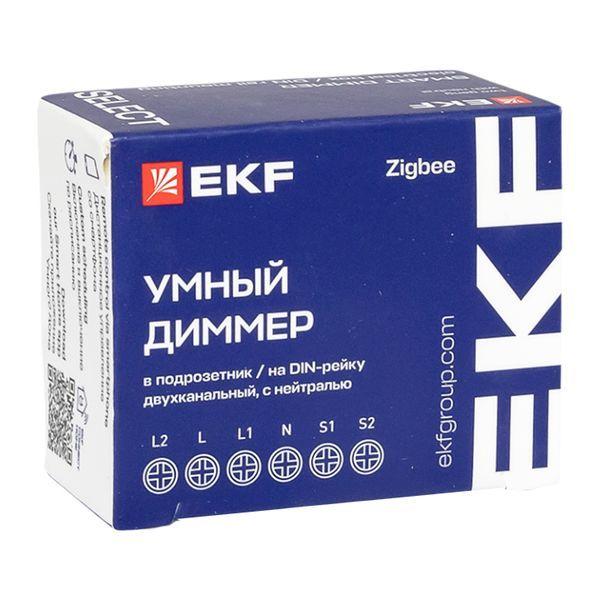 Диммер умный в подрозетник 2-канальный Zigbee Connect Select EKF sdsh-2g-zb