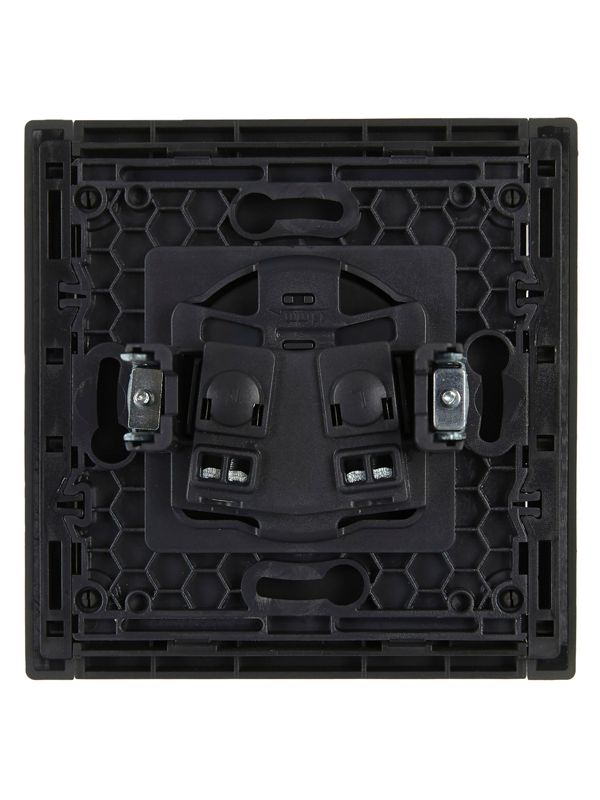 Розетка 1-м СП FORTE&PIANO FP318 10А без заземл. без защ. шторок винт. крепл. сер. IEK FP-R10-10-K03