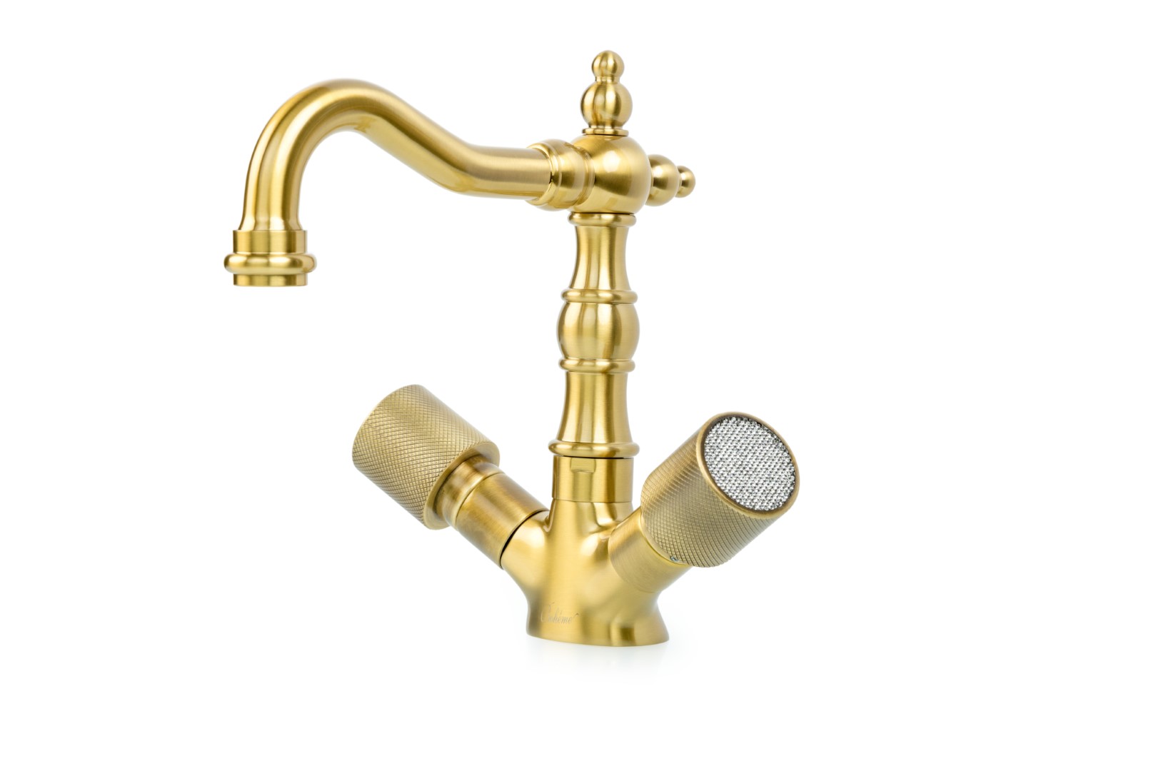 Смеситель для умывальника, высокий ROYAL CRYSTAL, бронза_Комплект