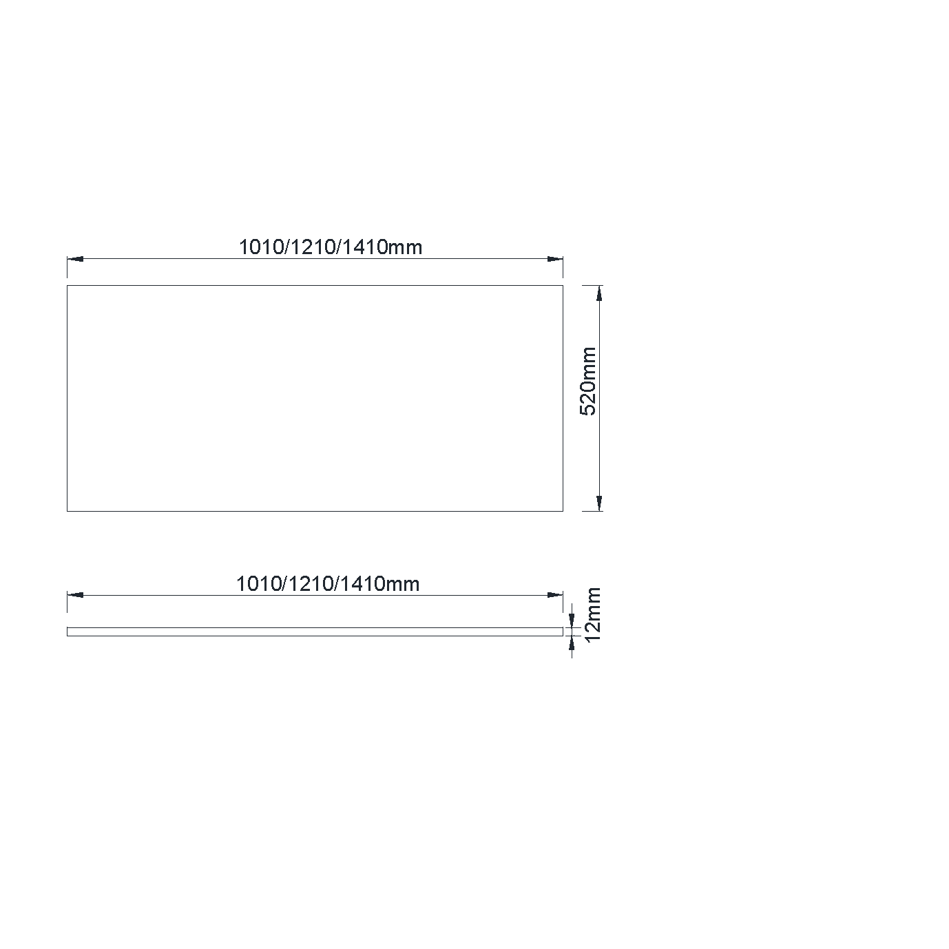 QUATRO 100 прямая столешница ANTHRACITE