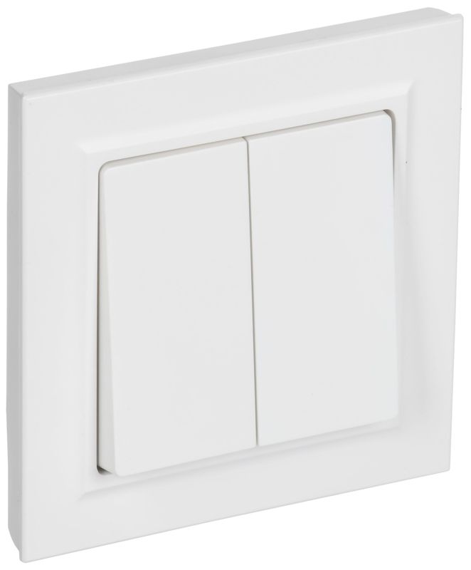 Выключатель 2-кл. СП BRITE ВСР10-2-0-БрАБ 10А в сборе арктич. бел. IEK BR-V20-0-10-K91-F