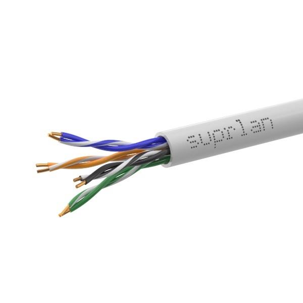 Кабель витая пара U/UTP кат.5E 4х2х24AWG solid Cu PVC In. Median 305м (м) SUPRLAN 01-0334-9